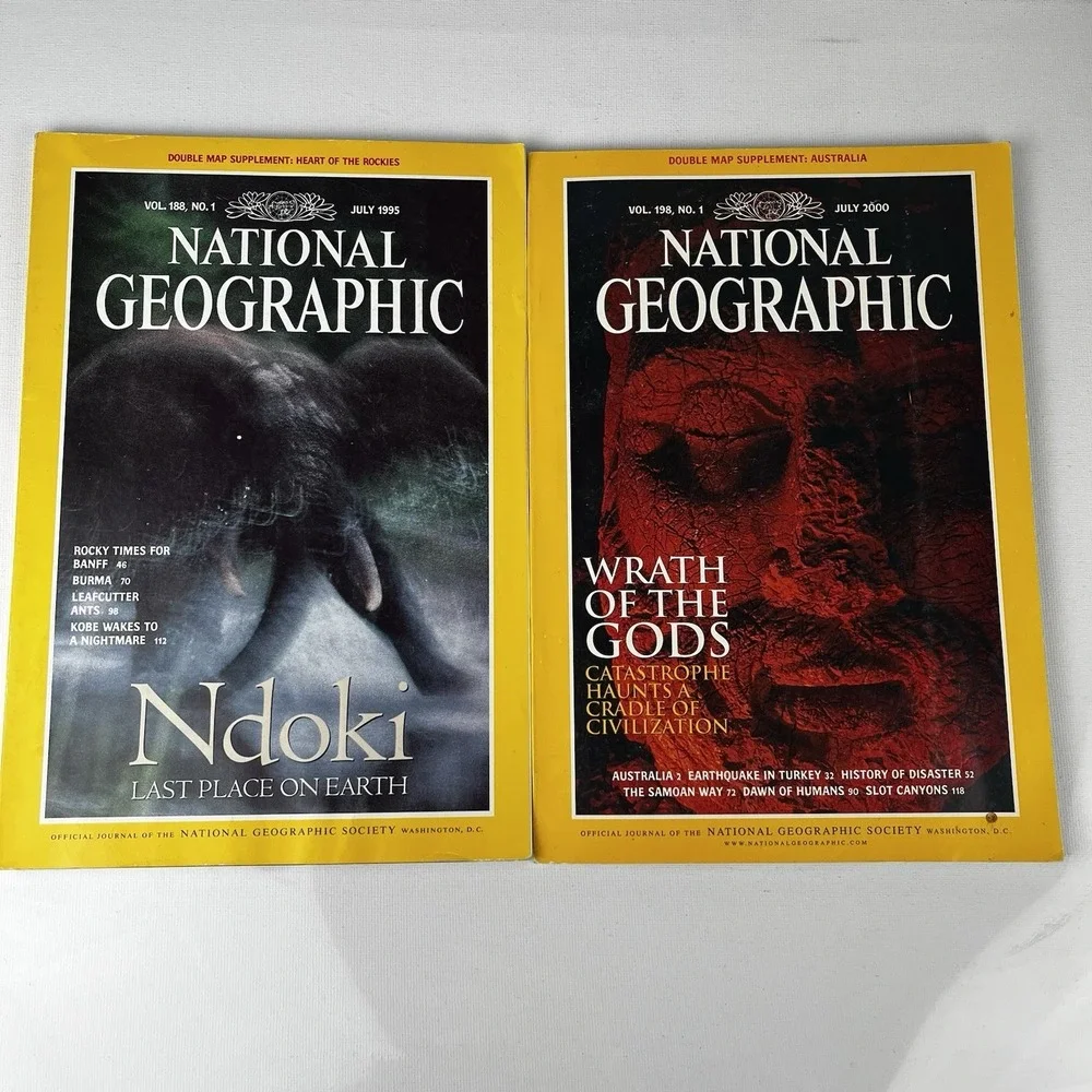 National Geographic Magazine Lot – 8 Issues (1969–2000)‎